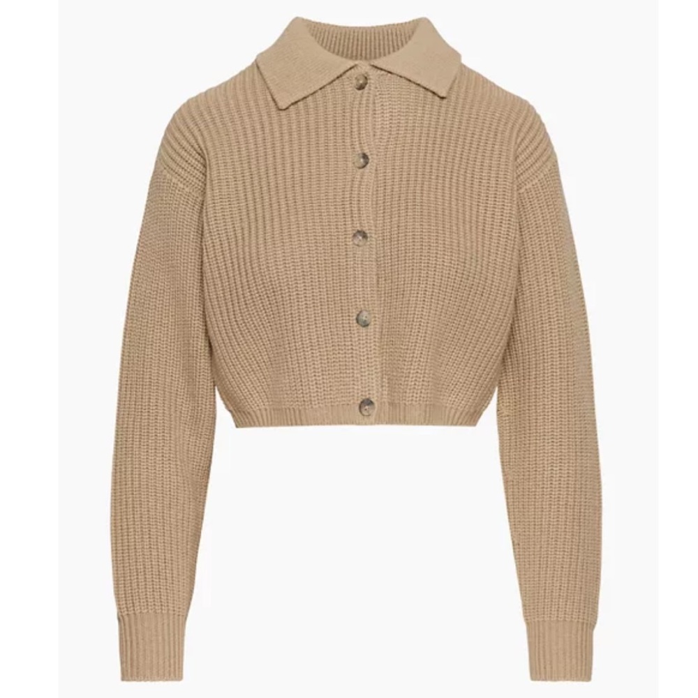 WILFRED NEXTDOOR CROPPED WOOL SWEATER